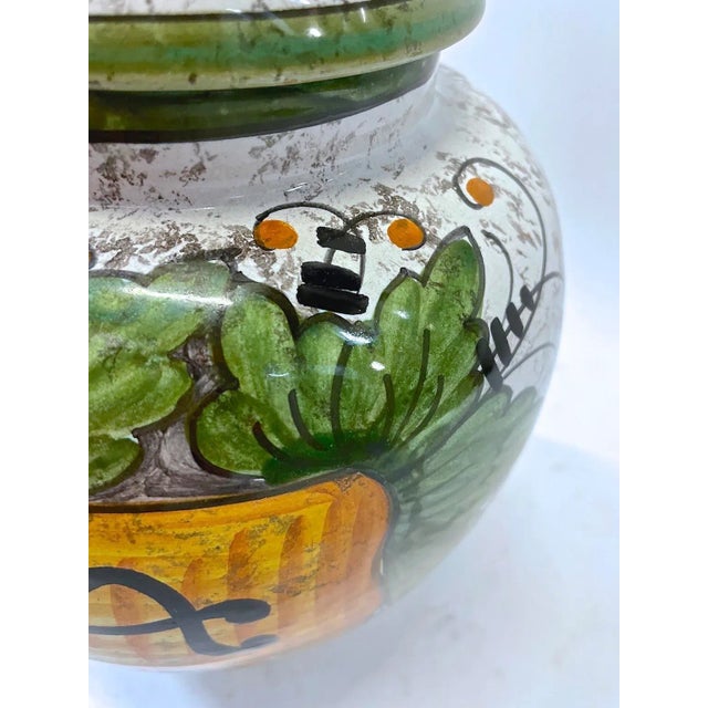 Vintage Italian Deruta Style Lidded Tea Canister For Sale In Atlanta - Image 6 of 7