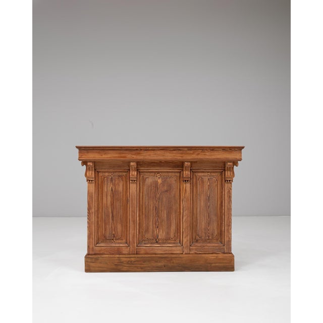 Early 20th Century 1900s French Neoclassical Wooden Bar with Carved Details For Sale - Image 5 of 12