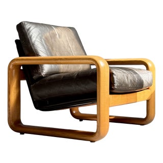Hombre Armchair in Leather by Burkhard Vogtherr for Rosenthal Studio-Line, 1970s For Sale
