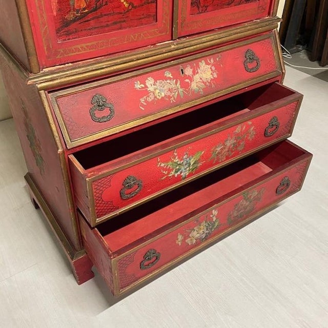 Chinoiserie Trumeau with Chest of Drawers, 1950s For Sale - Image 13 of 18