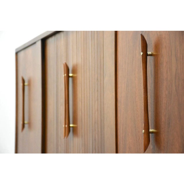 Wood Mid Century Walnut Credenza For Sale - Image 7 of 9