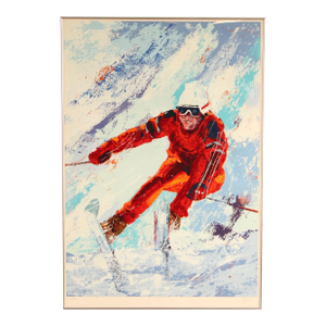 Mark King Limited Edition Framed Print, Downhill Skier