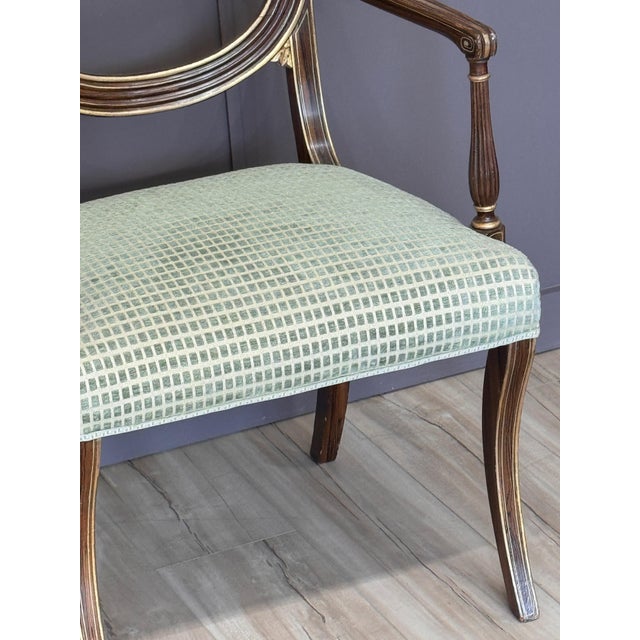 Set of Eight Regency Style Faux Rosewood and Gilt Dining Chairs For Sale - Image 9 of 18