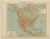 Antique Map of North America Physical Relief Map by Hachette, 1883 For Sale