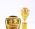 19th Century Gilded Bronze Fluted Vases on Plinth, Italy, Set of 2 For Sale - Image 3 of 6