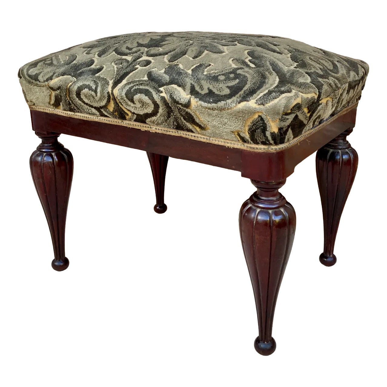 MidCentury Spanish Footstool in Wood, 1960 Chairish