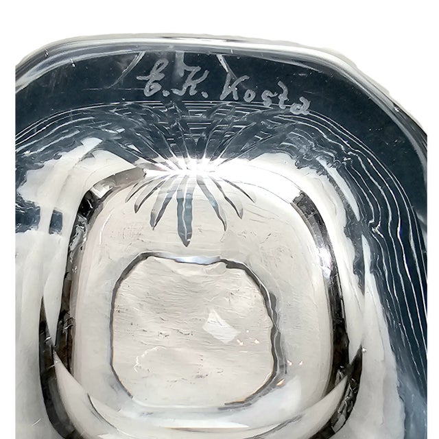 Mid-Century Modern Kosta Boda Swedish Ice Glass Vase, 5" For Sale - Image 10 of 10