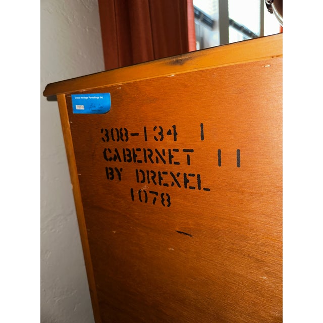 Vintage 1960 Drexel Heritage Cabernet Triple Dresser / Sideboard For Sale - Image 12 of 12