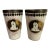 Doulton 19th Century Neoclassical Tumbler Set of 2 With Silver Lips For Sale