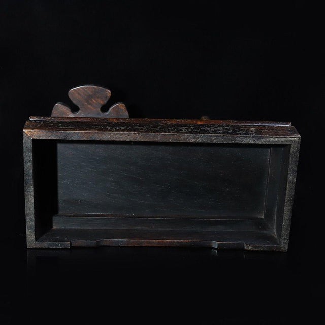 Wood Huali Rosewood Carved Display Stand With Fish & Lotus Motif For Sale - Image 7 of 9