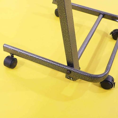 Adjustable Metal Bedside Table with Wheels For Sale - Image 4 of 9