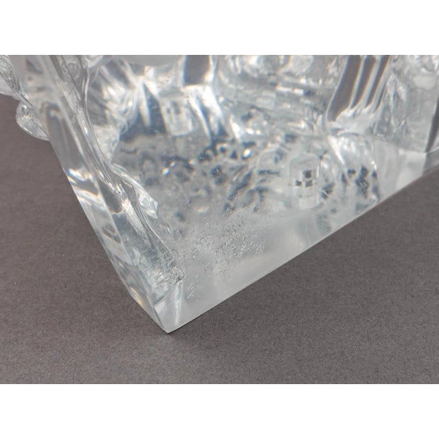 Yaacov Heller Vintage Art Deco Figural Lucite Wall Mounted Sconce Sculpture For Sale - Image 9 of 10