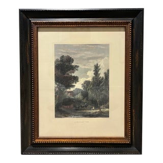 Vintage “A Woodland View” After Sir David Wilkie, Framed English Landscape Engraving For Sale