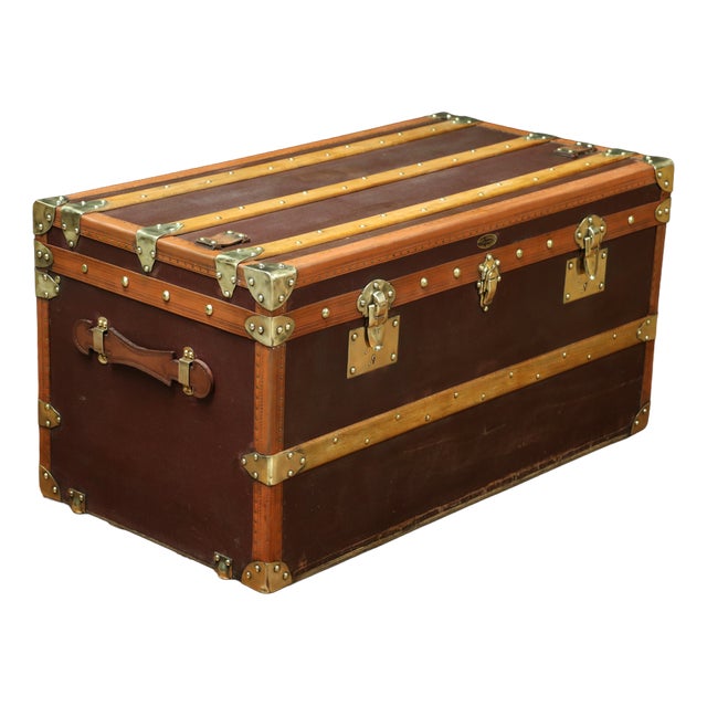 Vintage Mail Trunk from Erhart Mulhouse, 1920s For Sale