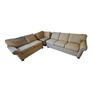 Ethan Allen Bennett Sleeper Sectional - Custom Fabric For Sale
