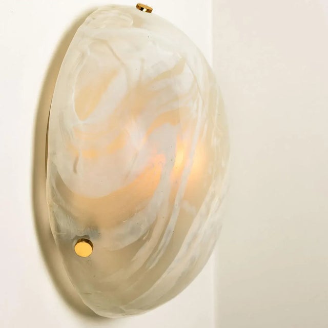 Gold Blown Murano Glass Wall Light or Flush Mount, 1965 For Sale - Image 8 of 10