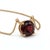 Contemporary Solitaire Garnet Necklace in 925 Sterling Silver, January Birthstone Stacking Necklace For Sale - Image 3 of 4