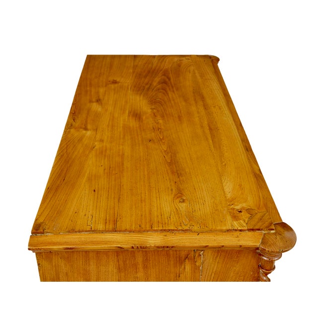 fine quality pair of 19th century swedish carved elm commodes circa 1850. rectangular tops in book marked veneered elm,...