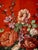 1970s French 1970 Pair of Floral Rust Linen Curtains For Sale - Image 5 of 13