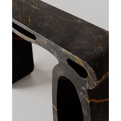 Travertino Rosso Marble Soie Console by Esther Knopfler For Sale - Image 18 of 18