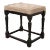 English 18th Century Ebonized Wood & Upholstered Stool For Sale