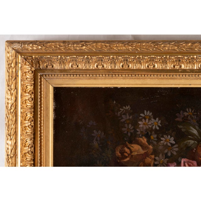 Joseph Ferrero, Flower Bouquet, 1890s-1910s, Oil on Board For Sale - Image 6 of 14