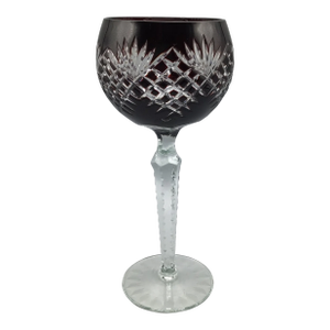 Vintage Ruby Hock Wine Goblet
