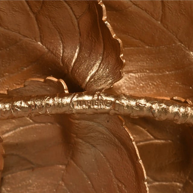 Napier Vintage Napier Brooch Gold-Plated Leaves Spray For Sale - Image 4 of 4