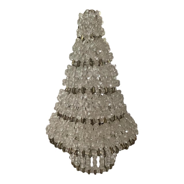 60s Beaded Safety Pin Christmas Tree For Sale
