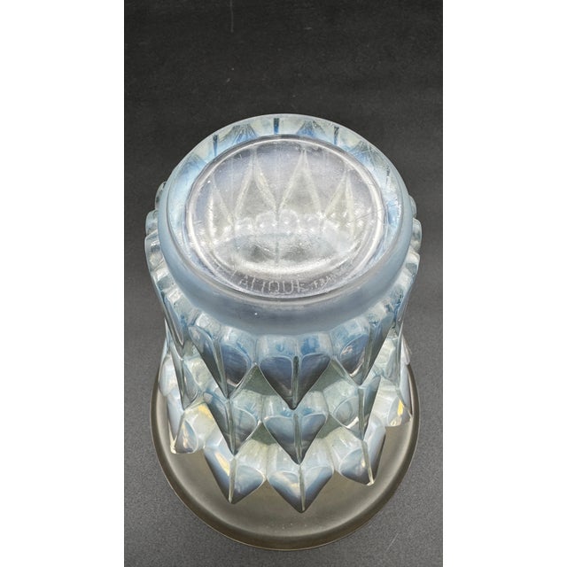 Blue Leaf Vase by René Lalique for Lalique, 1932 For Sale - Image 8 of 10
