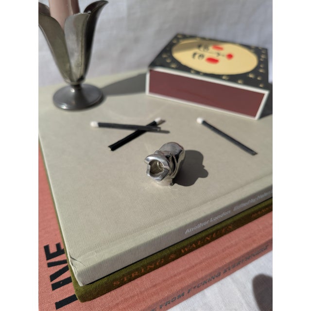 Pewter Miniature Hippo Pencil Holder Ornament by Just Andersen, 1930s For Sale - Image 6 of 9