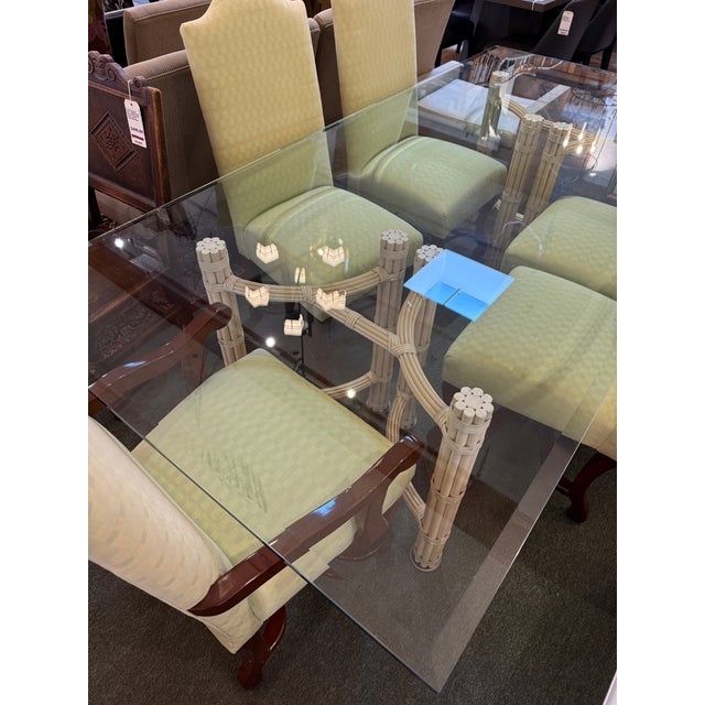 McGuire Furniture Double Pedestal Dining Table For Sale - Image 16 of 16