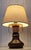 1980s Vintage Table Lamp with Brown Spruce Wood Base, 1980s For Sale - Image 5 of 7