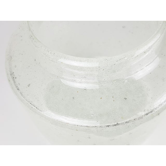 Large Clear Murano Glass Bottle from Barovier & Toso, 1960s For Sale - Image 9 of 11