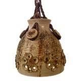 1960s Salling Keramik Denmark. Brutalist Pendant Lamp. For Sale