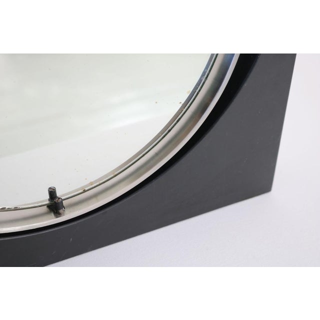 Tiltable Table Mirror with Black Marble Base and Brushed Chrome Border, Italy, 1960s For Sale - Image 11 of 18