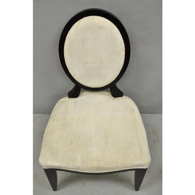 Barbara Barry for Baker Oval X-Back Mahogany Stain Dining Chairs - Set of 6 For Sale - Image 9 of 18