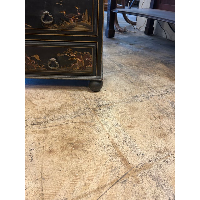 Antique English Chinoiserie Child’s Slant Front Desk. For Sale - Image 9 of 12