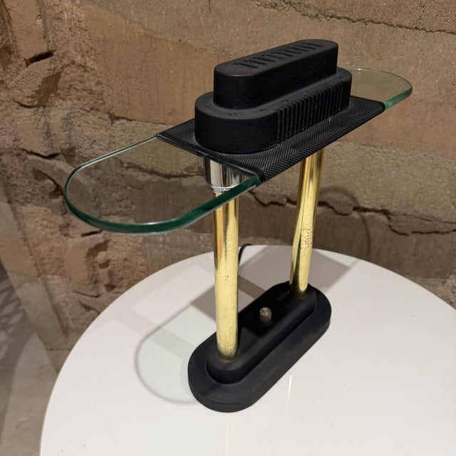 1980s Postmodern Banker's Lamp Robert Sonneman for George Kovacs Mid-Century For Sale - Image 5 of 15