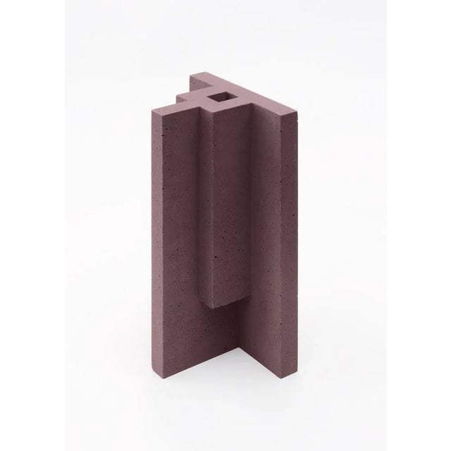 Sculpture Materials Marsala Brown Chandigarh I Vase by Paolo Giordano for I-and-I Collection For Sale - Image 7 of 7
