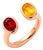 Toi Et Moi Gemstone Ring: Garnet and Citrine, Size 7.5 For Sale