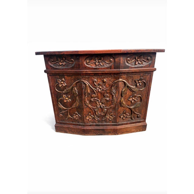 Antique Counter in Carved Wood, 1890s For Sale - Image 15 of 15