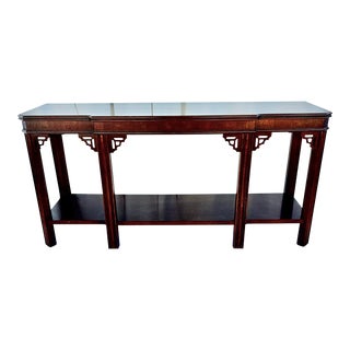 Vintage 1970’s Lane Altavista Chippendale Style Mahogany Console Table For Sale