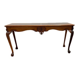 Late 20th Century Georgian Mahogany Console Table For Sale