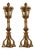 Gold Lanterns on Carved Legs, Set of 2 For Sale