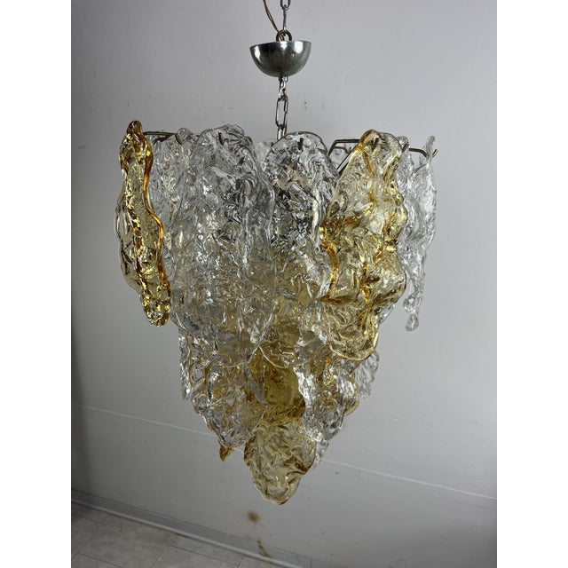 Large Mid-Century 9-Light Murano Glass Chandelier, 1970s For Sale - Image 12 of 18