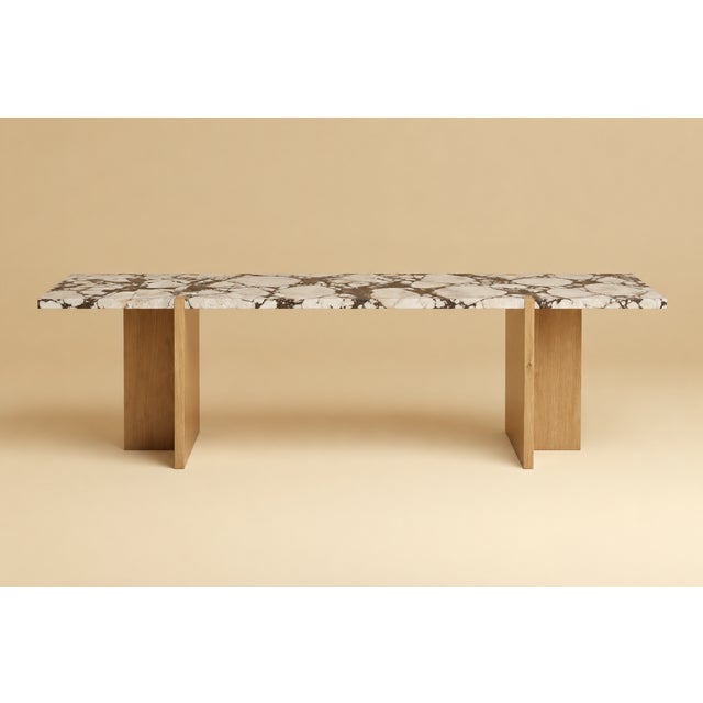 Calacatta Viola Marble and Smoked Oak Lounge Table by Lebanto For Sale - Image 4 of 4