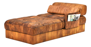 DS-88 Sectional Daybed in Cognac Tan Leather from de Sede, 1970s, Set of 8