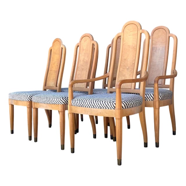 Vintage Henredon Scene Two Upholstered Dining Chairs For Sale