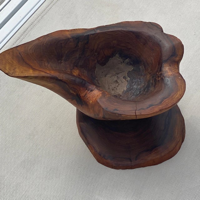This vide poche, can be seen as an abstract sculpture too. The form is free, and the wood is olive tree. This has been...